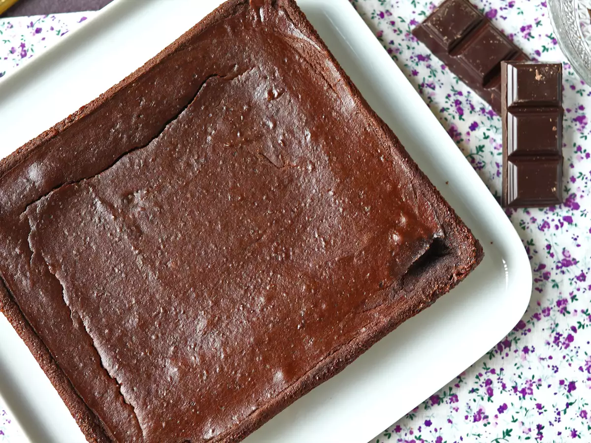 Eiwitrijke brownie met chocolade en rode bonen - foto 8