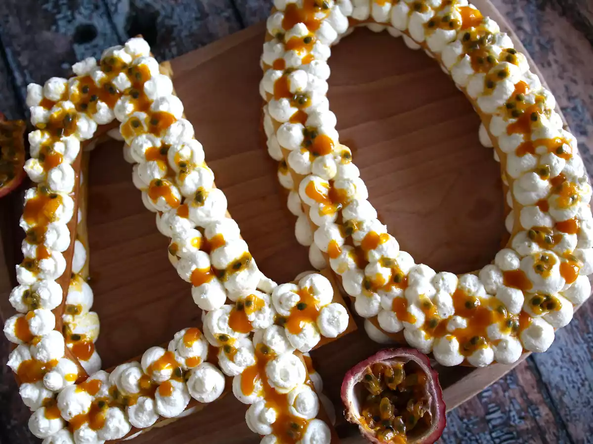 Exotische cijfertaart met mango en passievrucht - foto 3