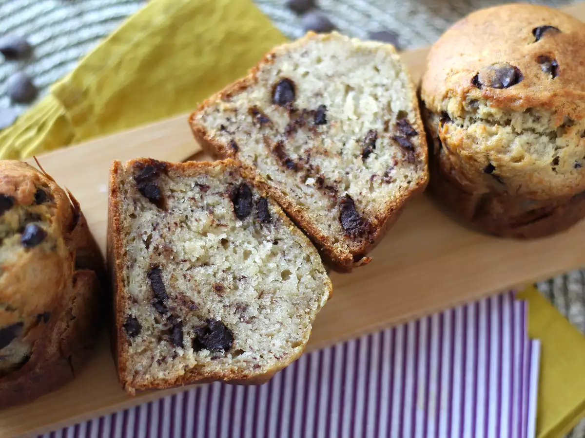 Extra gourmet muffins met banaan en chocolade chip - foto 2