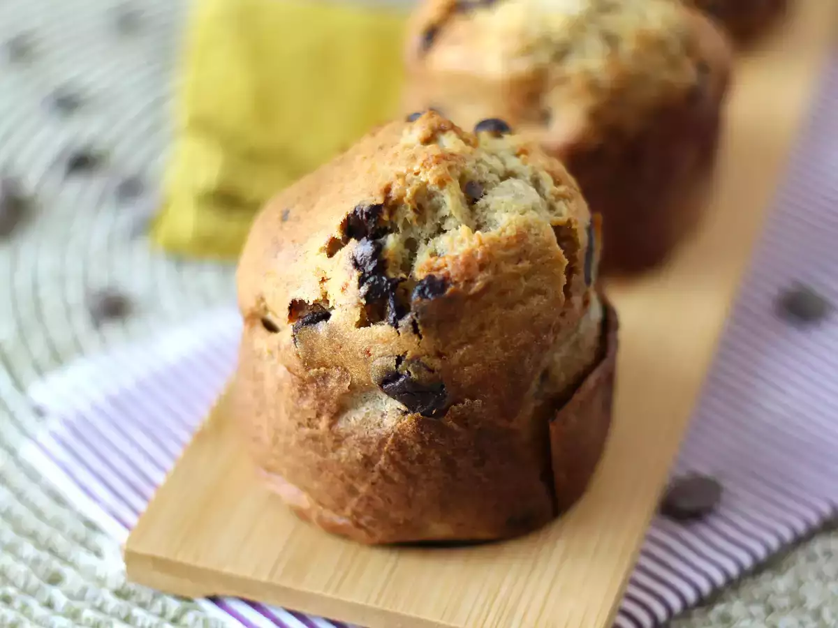 Extra gourmet muffins met banaan en chocolade chip - foto 3