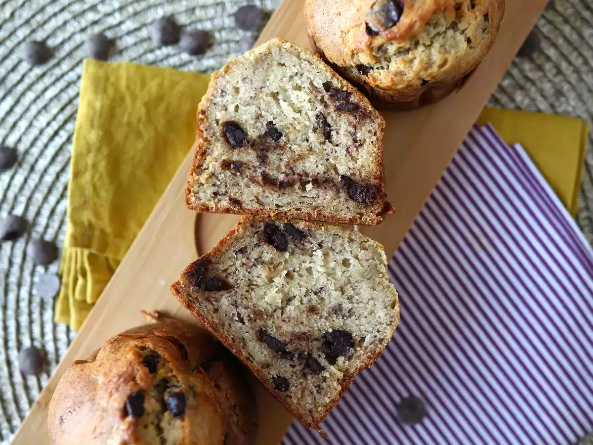 Extra gourmet muffins met banaan en chocolade chip - foto 4