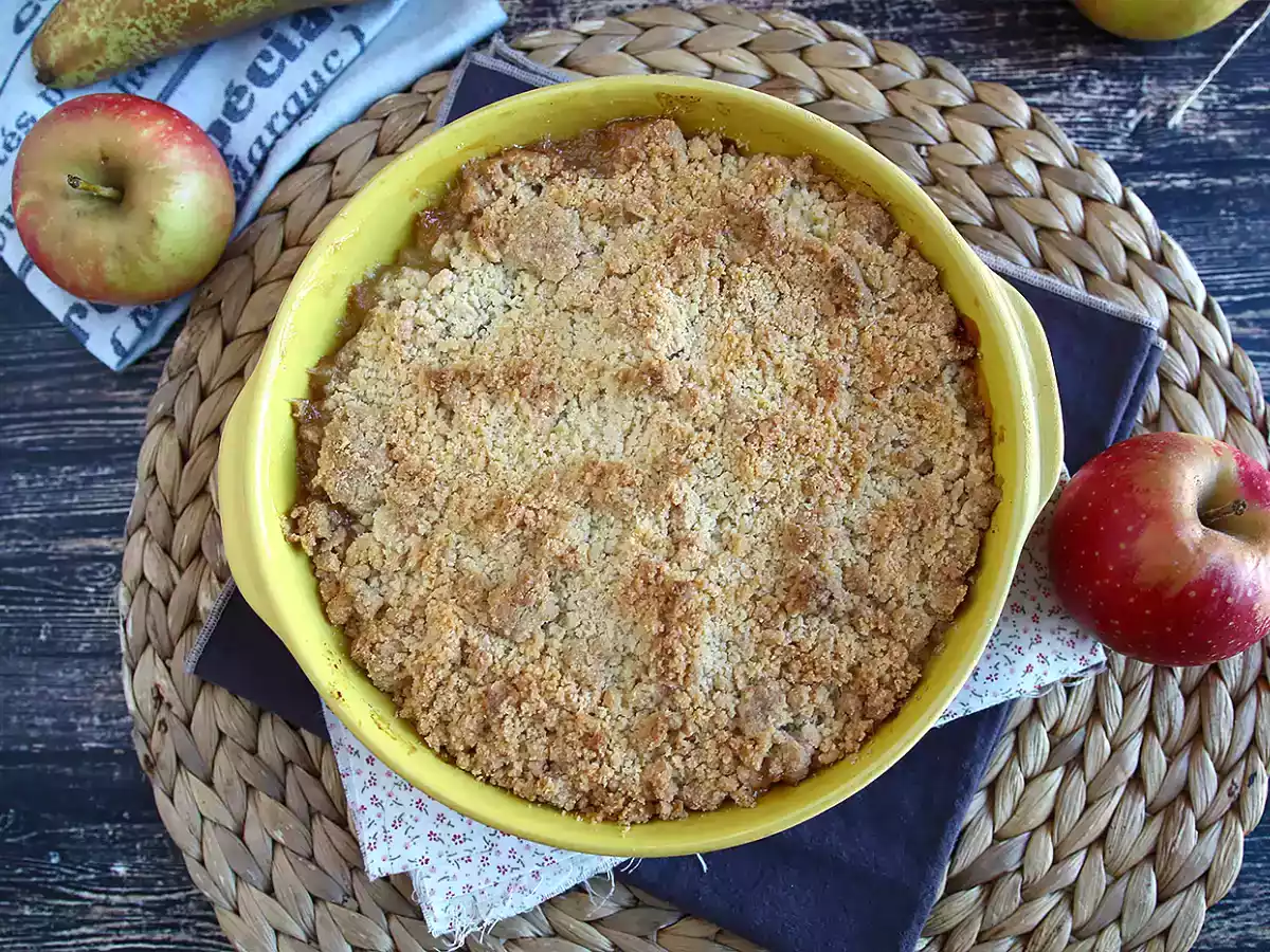 Extra knapperige en smeltende appel-peer crumble - foto 2