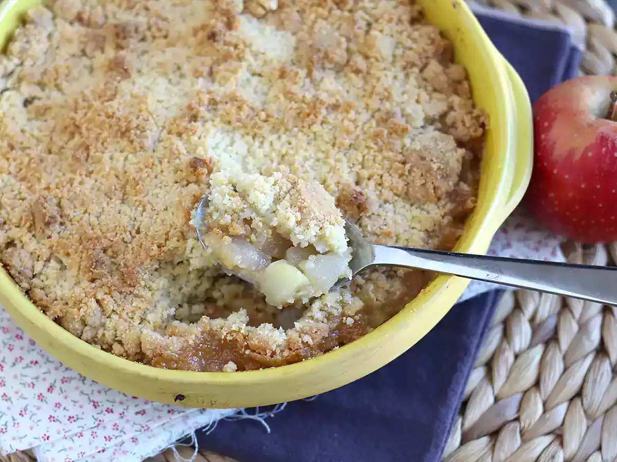 Extra knapperige en smeltende appel-peer crumble - foto 3