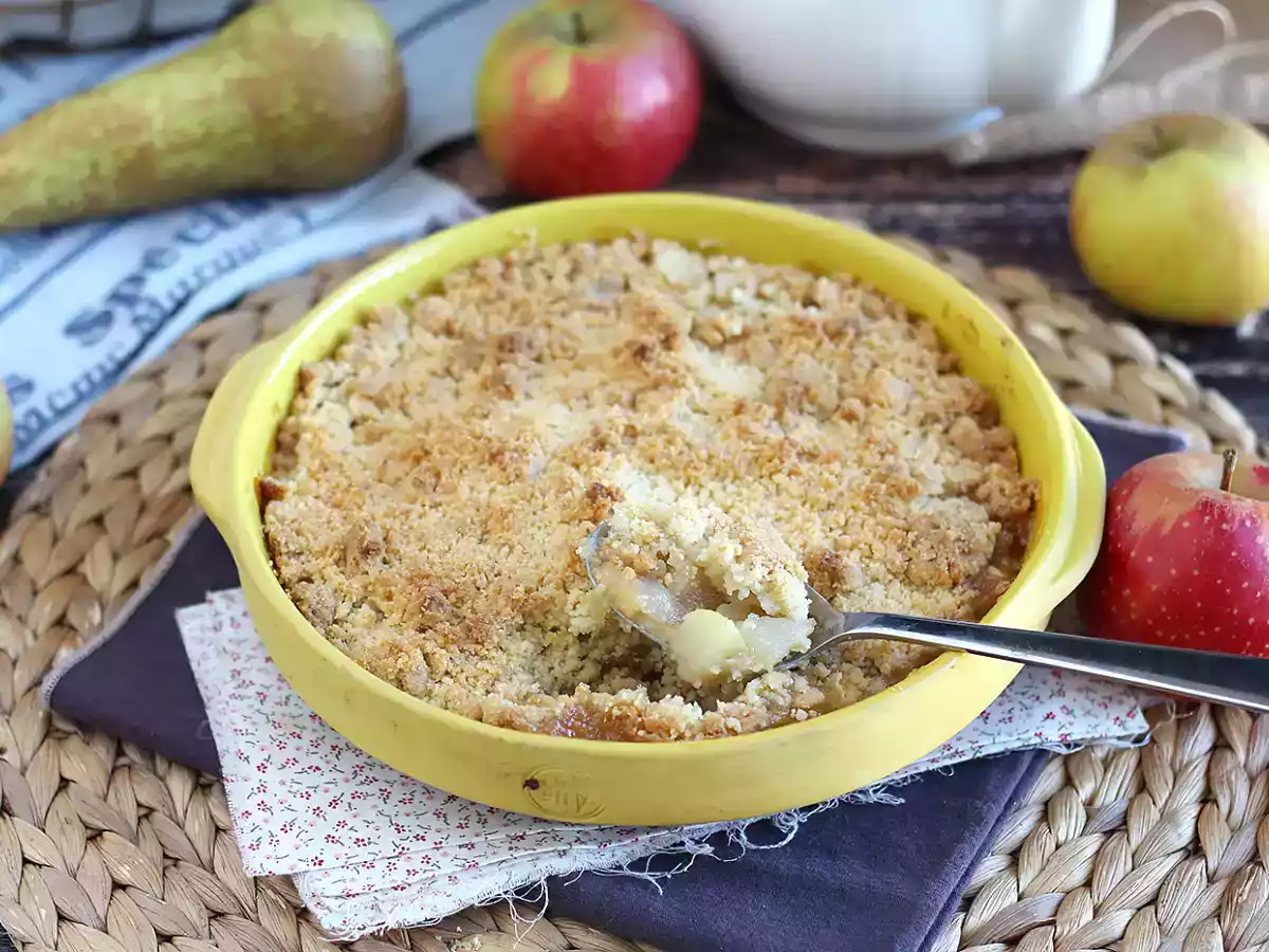 Extra knapperige en smeltende appel-peer crumble - foto 5