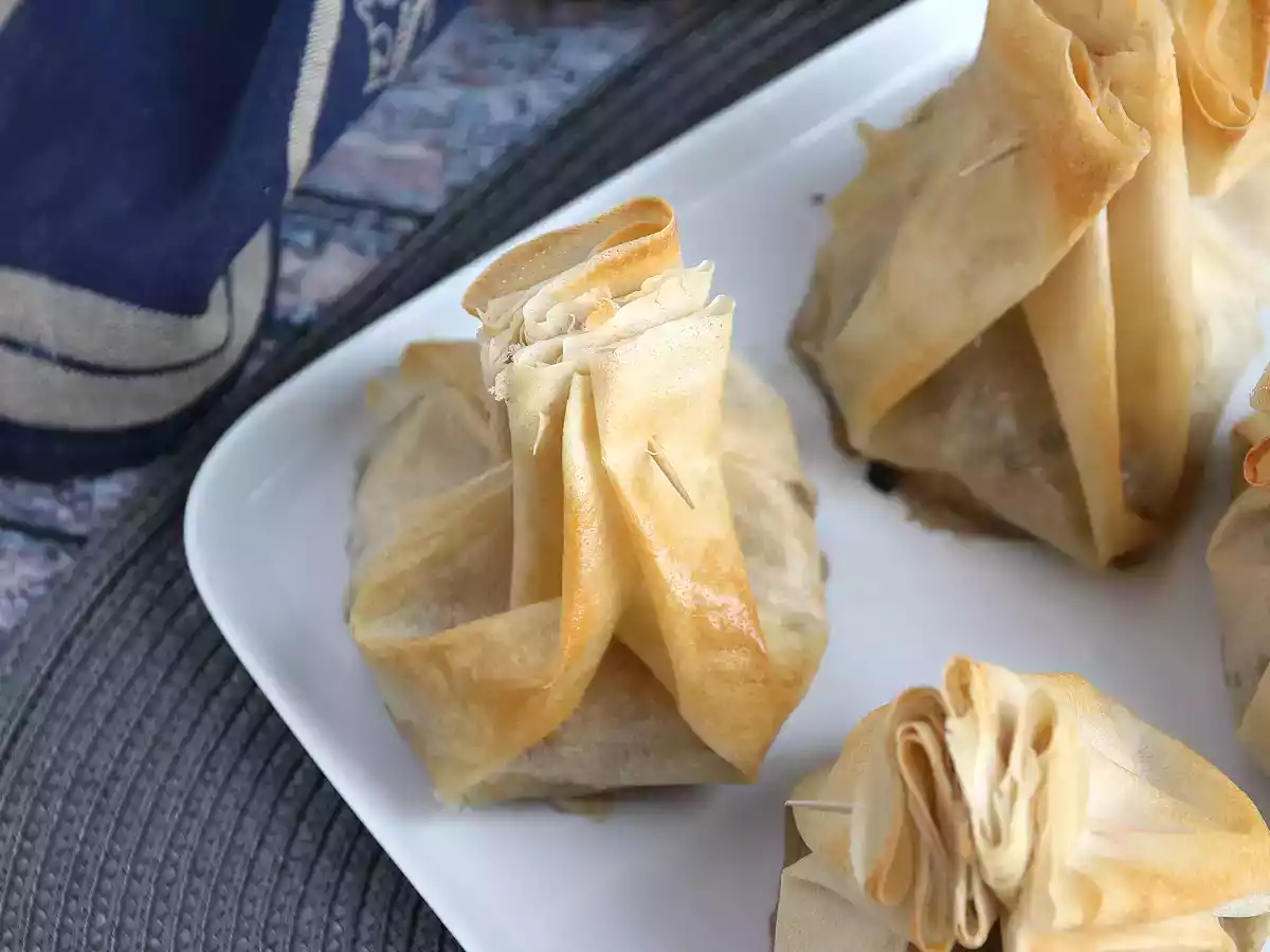 Extra krokante aumônières met champignons, brie en peren - foto 3