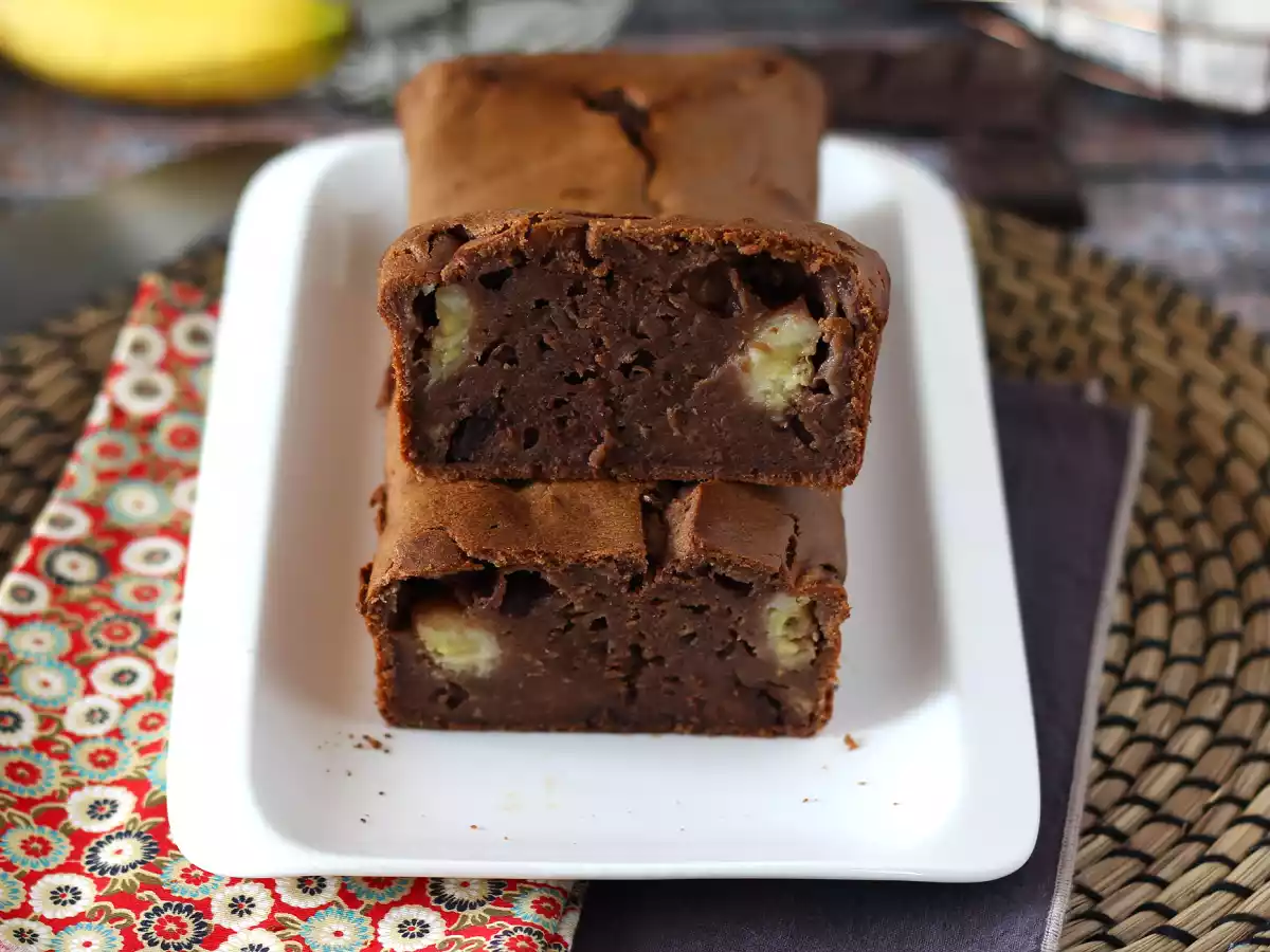 Extra lekkere bananen- en chocoladetaart!