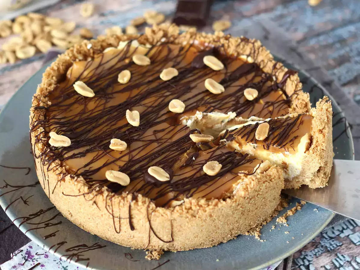 Extra smakelijke Snickers-kaascake - foto 3
