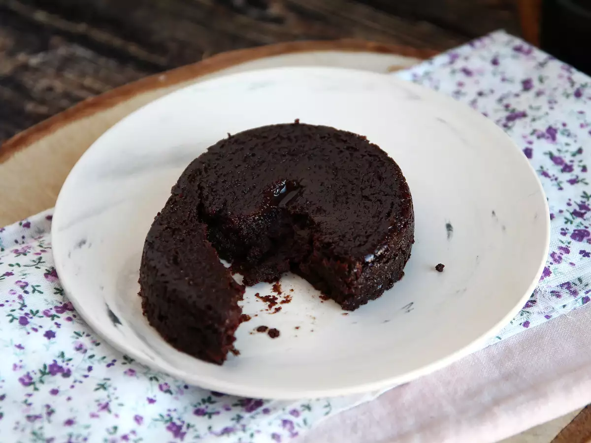 Extra smeuïge chocoladefondant zonder toegevoegde suiker!