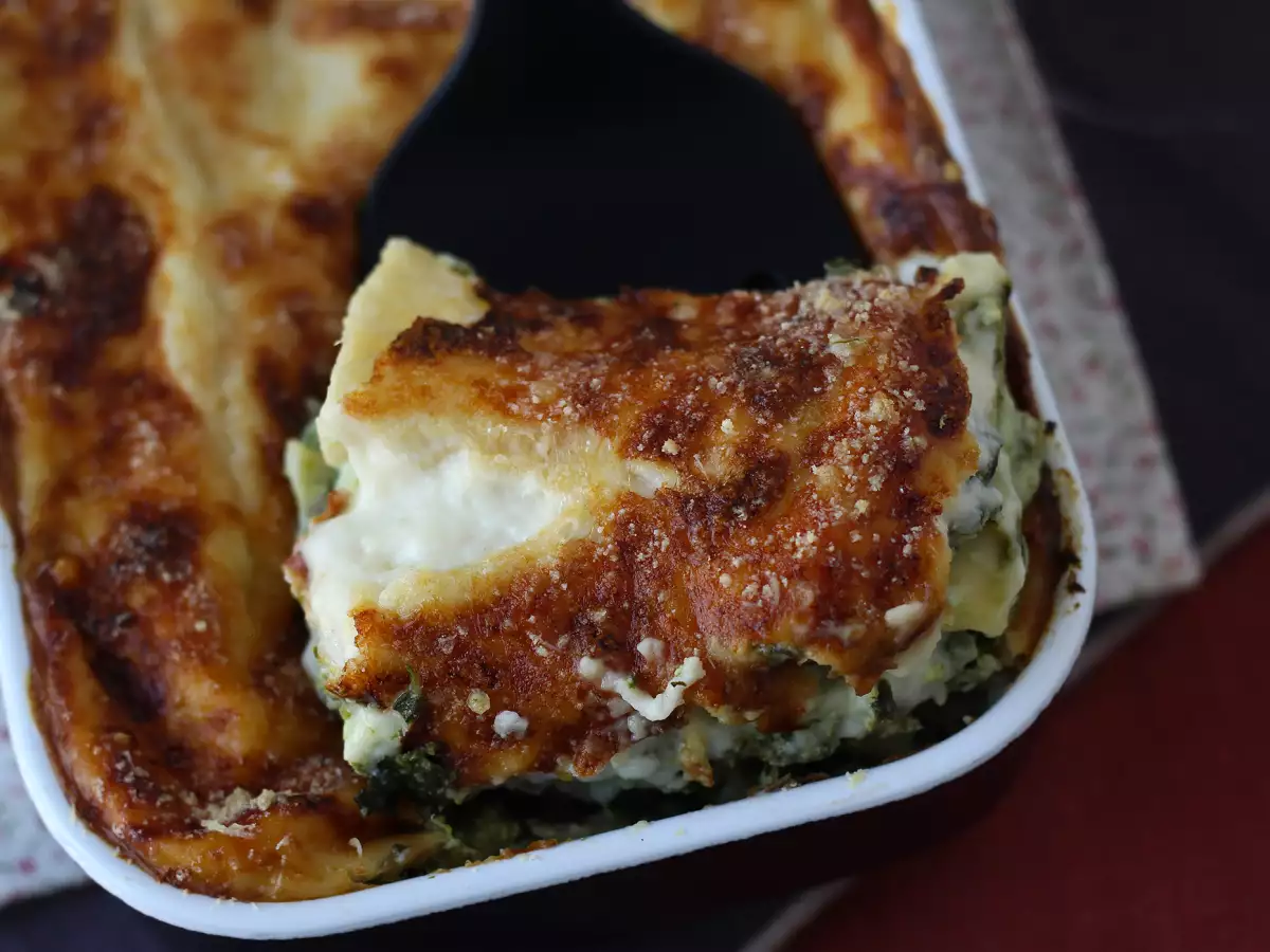 Extra smeuïge lasagne met ricotta en spinazie - foto 5