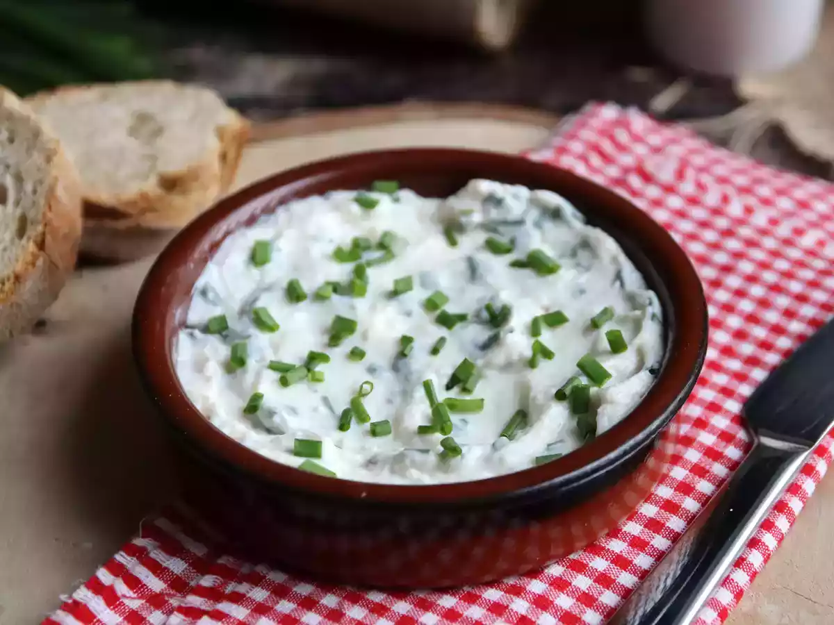 Faux-mage frais knoflook en kruiden (de veganistische kaas op sojabasis!) - foto 2
