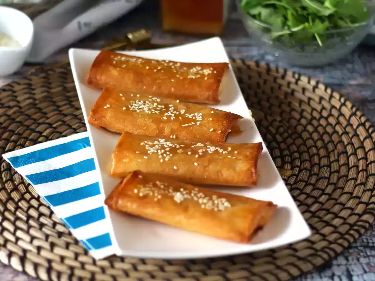 Feta Saganaki, het Griekse recept voor chips met feta en honing - foto 5