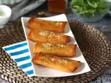 Feta Saganaki, het Griekse recept voor chips met feta en honing, foto 1
