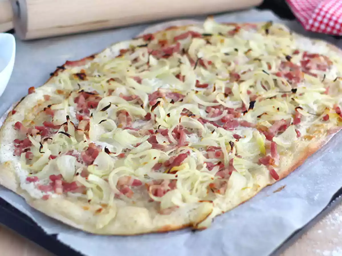 Flammekueche, Elzasser flammekueche