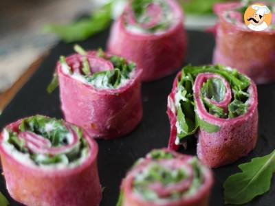 Flensjes van rode biet met ricotta en rucola - foto 2