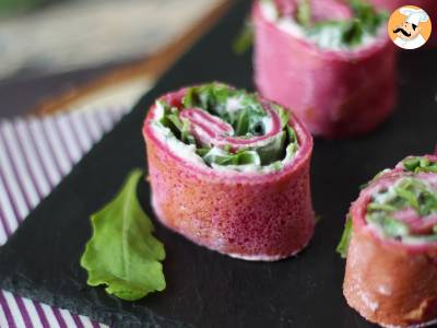 Flensjes van rode biet met ricotta en rucola - foto 3