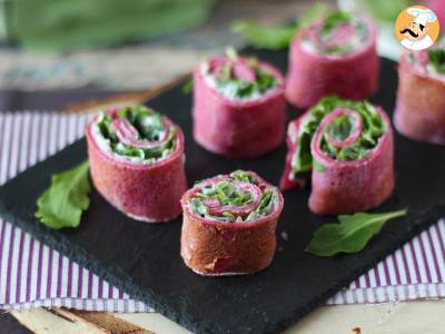 Flensjes van rode biet met ricotta en rucola - foto 4