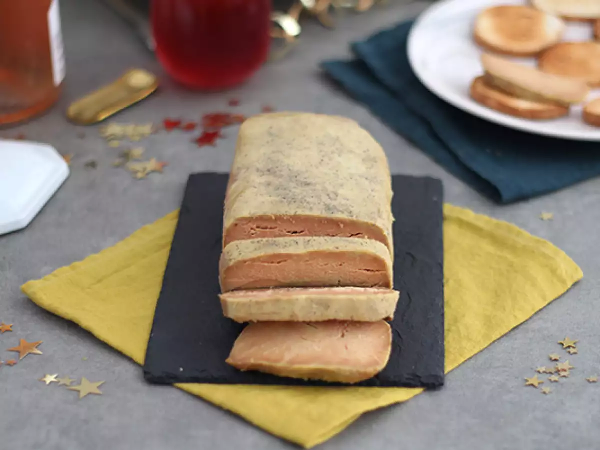 Foie gras gegaard in zout