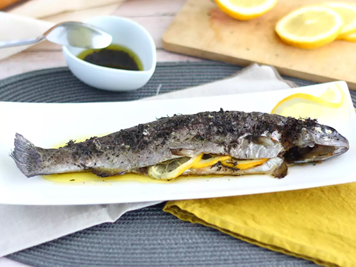 Forel uit de oven met tijm en olijfolie - foto 2