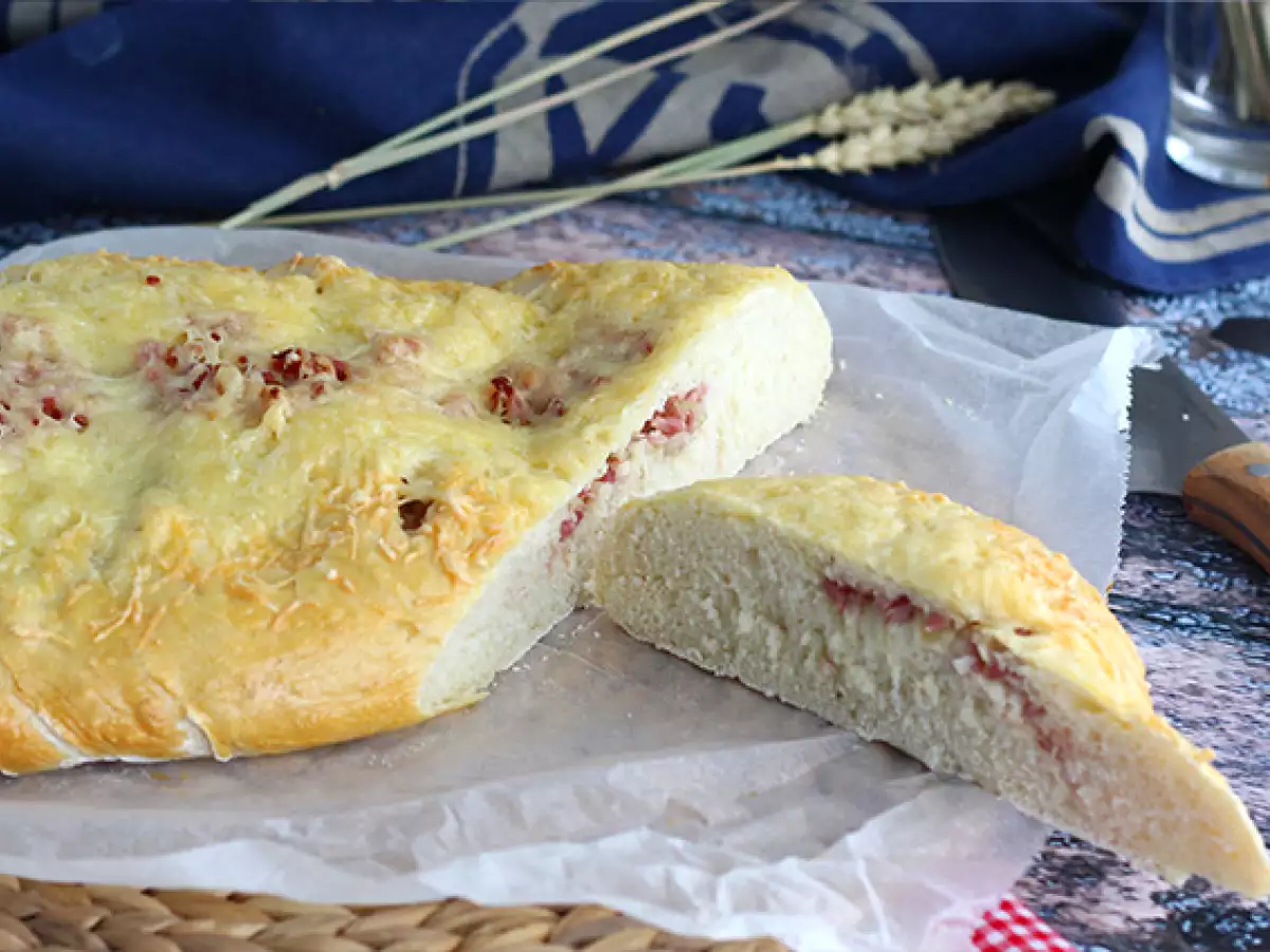Fougasse met spekreepjes en ui - foto 2