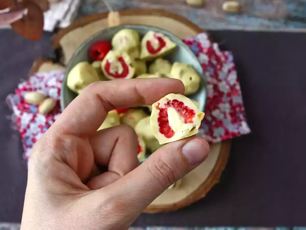 Franui met pistache, heerlijk gecoate frambozen, smeltend en knapperig