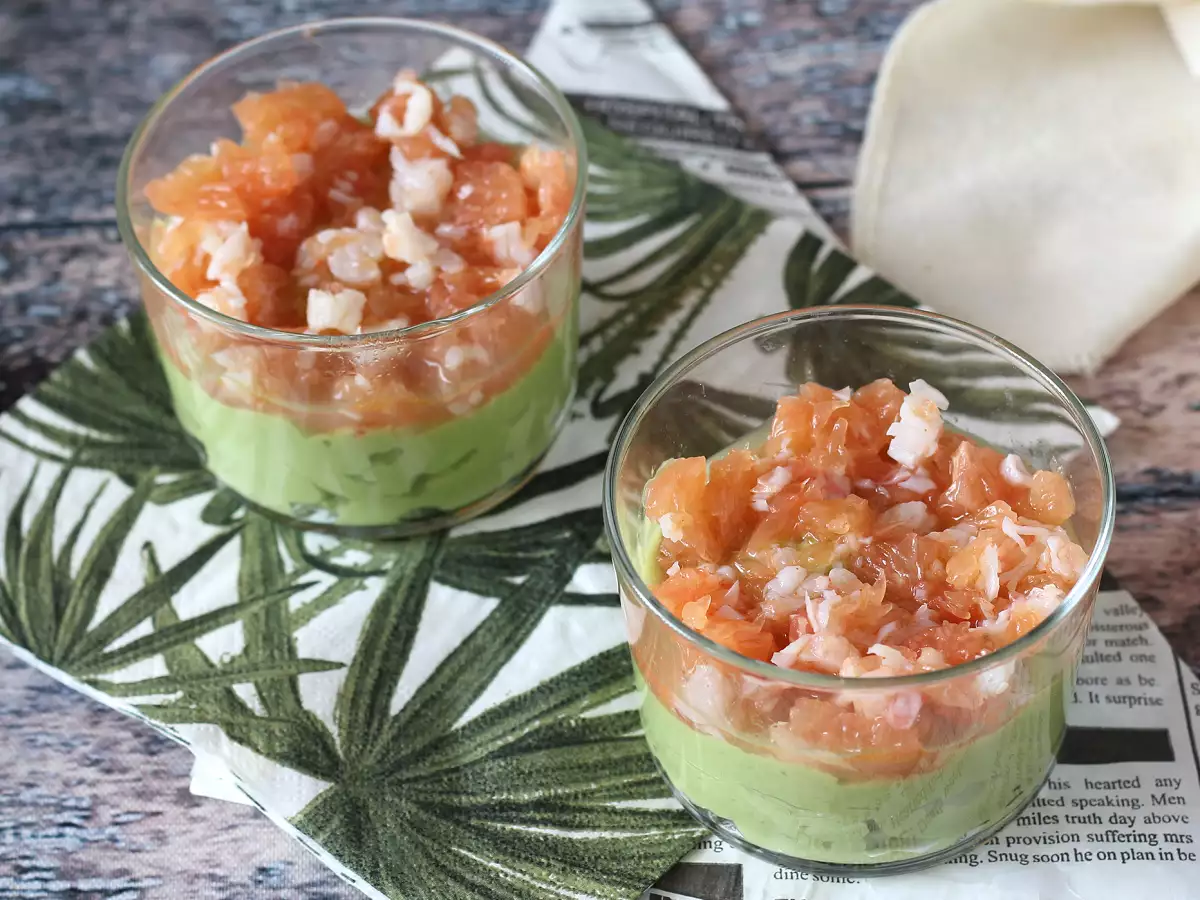 Frisse glaasjes met avocado, garnalen en grapefruit! - foto 4