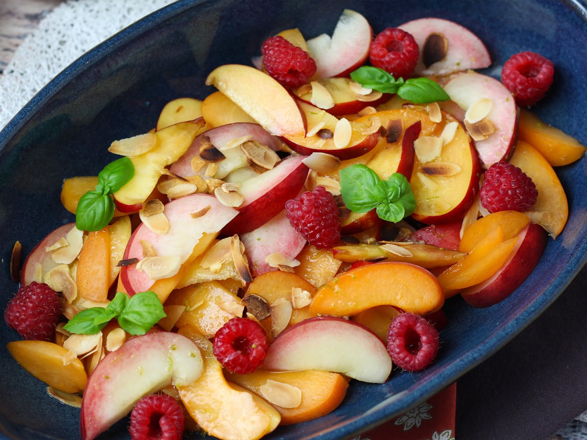 Fruitsalade: perzik, abrikoos, framboos en meer! - foto 2
