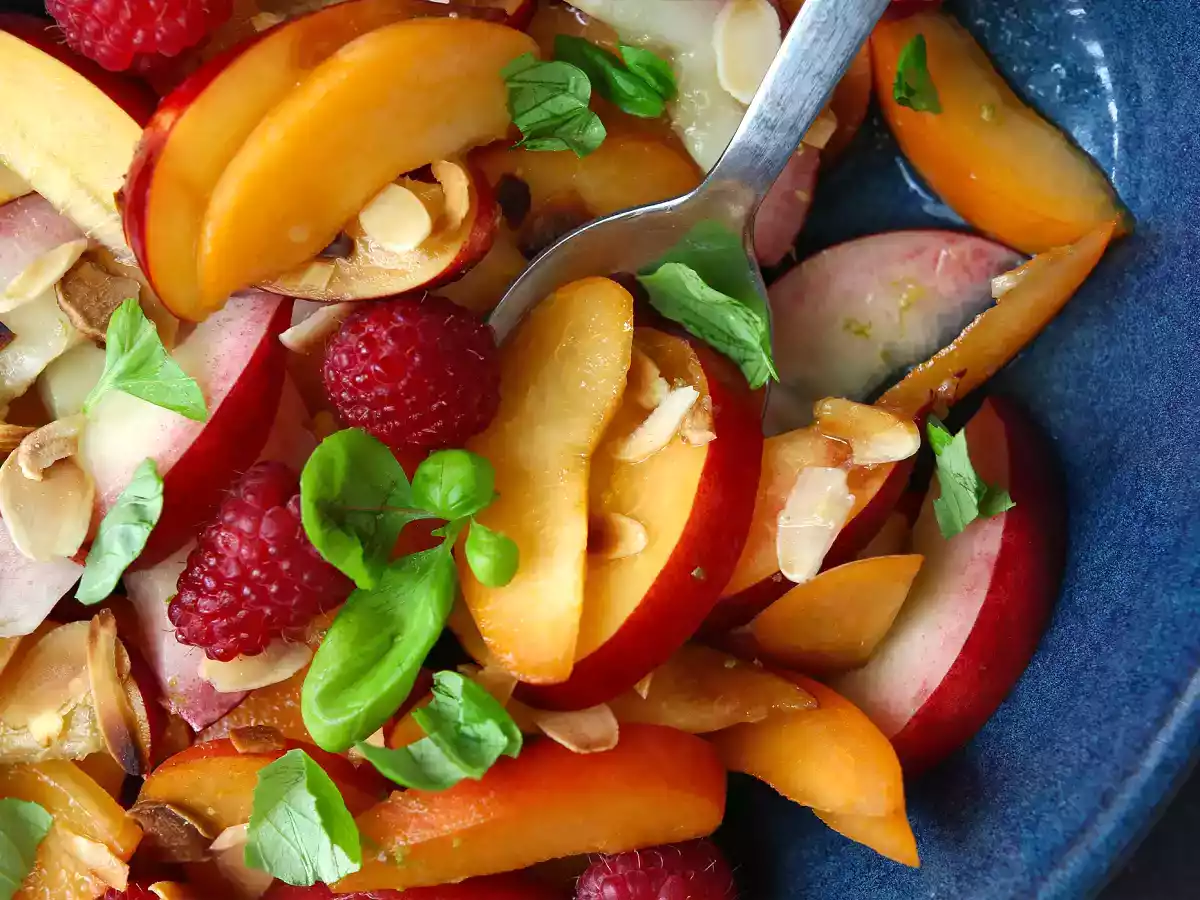 Fruitsalade: perzik, abrikoos, framboos en meer! - foto 3