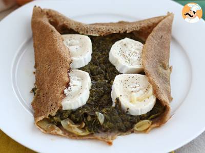 Galette met geitenkaas en spinazie