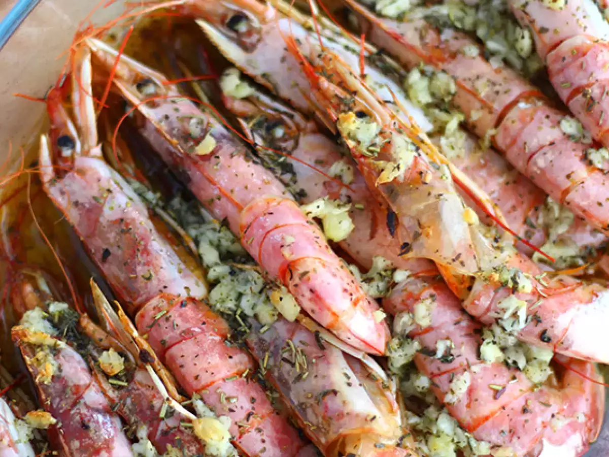 Gamba's uit de oven met knoflook en kruiden - foto 3
