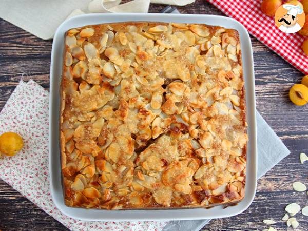 Gâteau renversé met mirabellen en amandelen