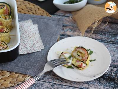 Gebakken courgetterolletjes met ham en scamorza kaas - foto 4