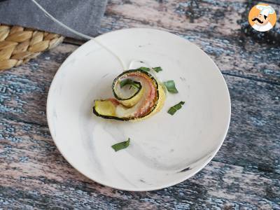 Gebakken courgetterolletjes met ham en scamorza kaas - foto 5