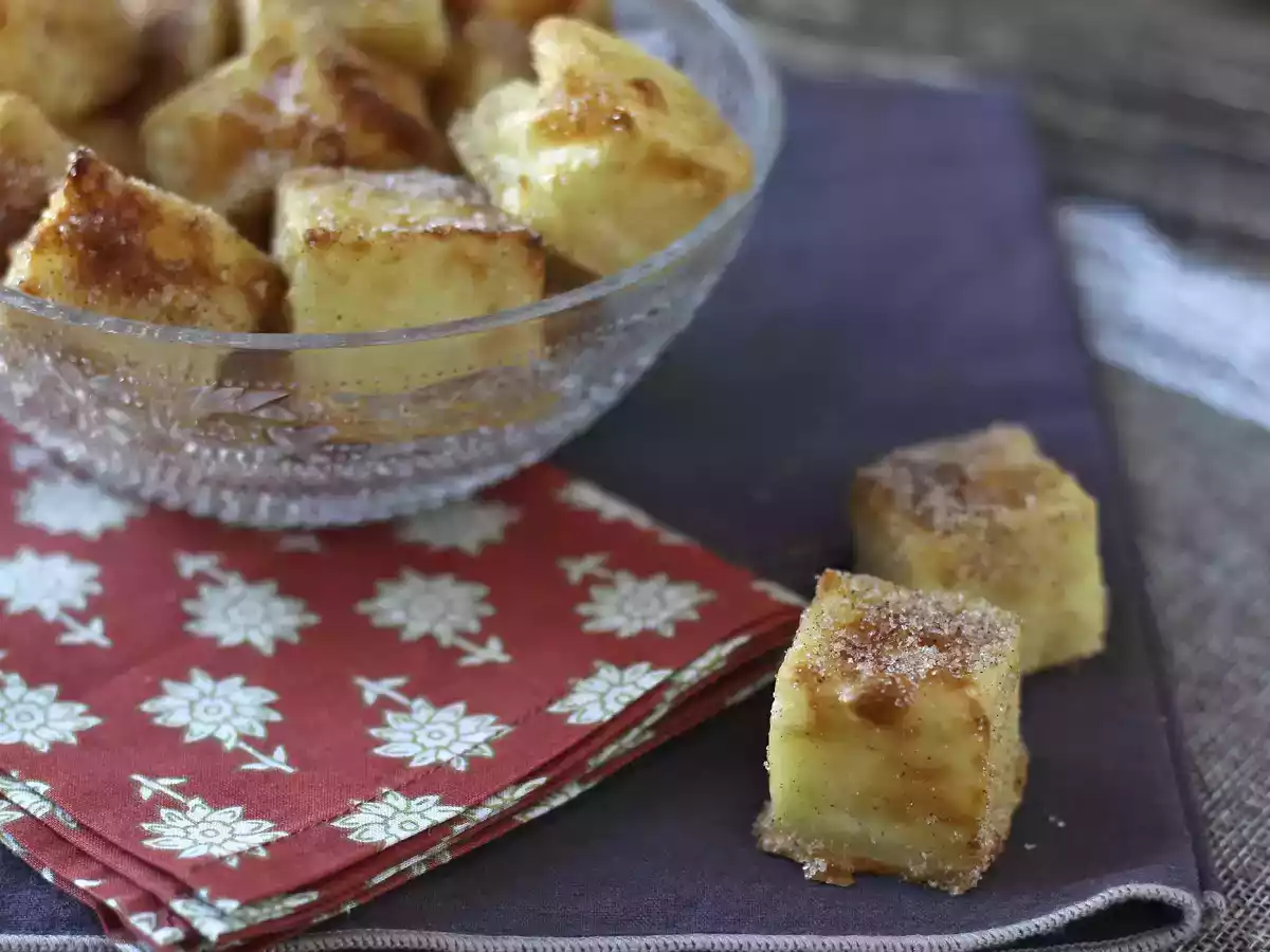 Gefrituurde melk in een airfryer. Het traditionele dessert met minder olie en dezelfde smaak als altijd. - foto 3