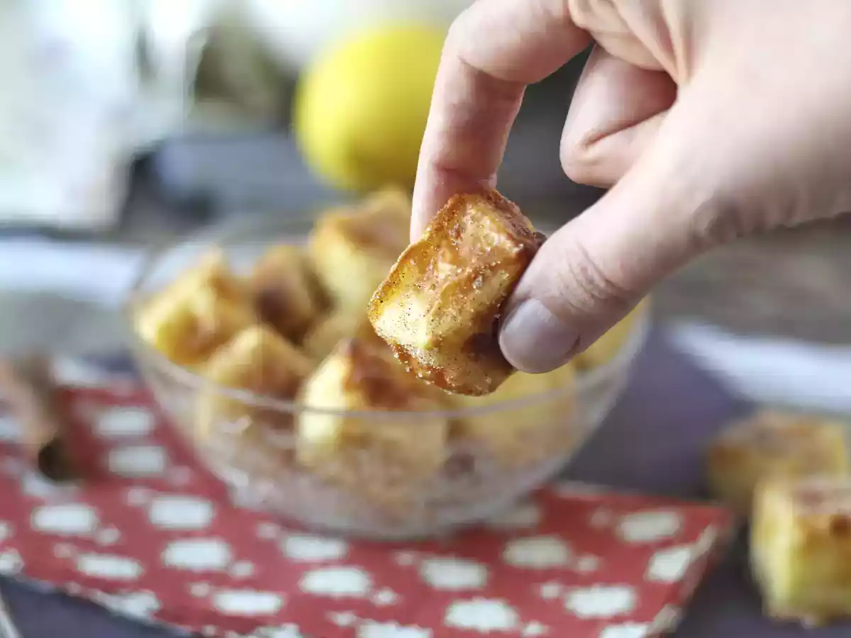 Gefrituurde melk in een airfryer. Het traditionele dessert met minder olie en dezelfde smaak als altijd. - foto 4