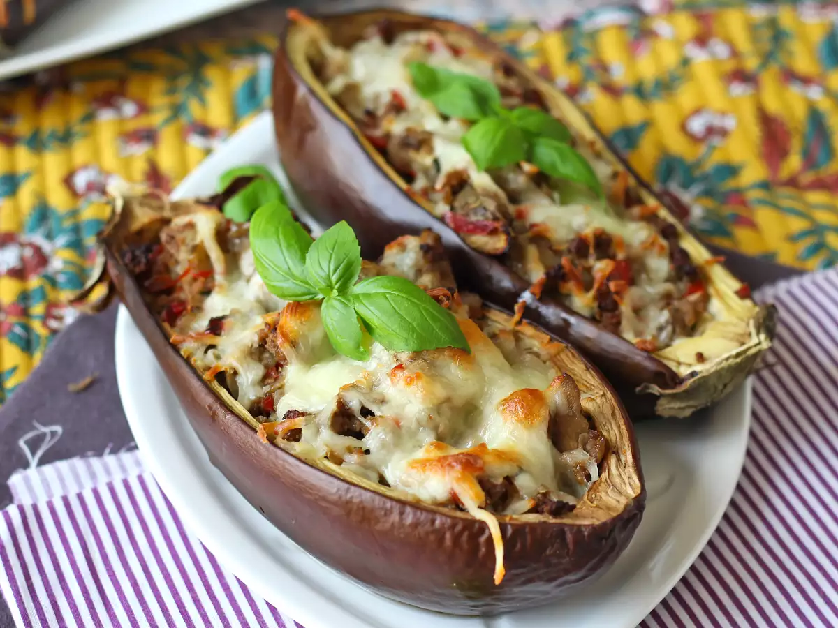 Gegratineerde gevulde aubergines met mozzarella - foto 5