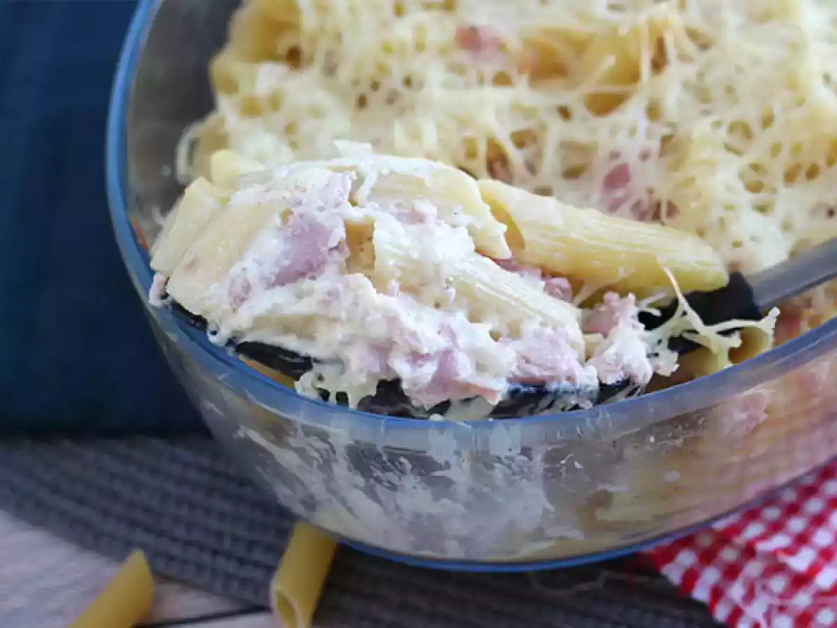 Gegratineerde pasta met ham en kaas - foto 4