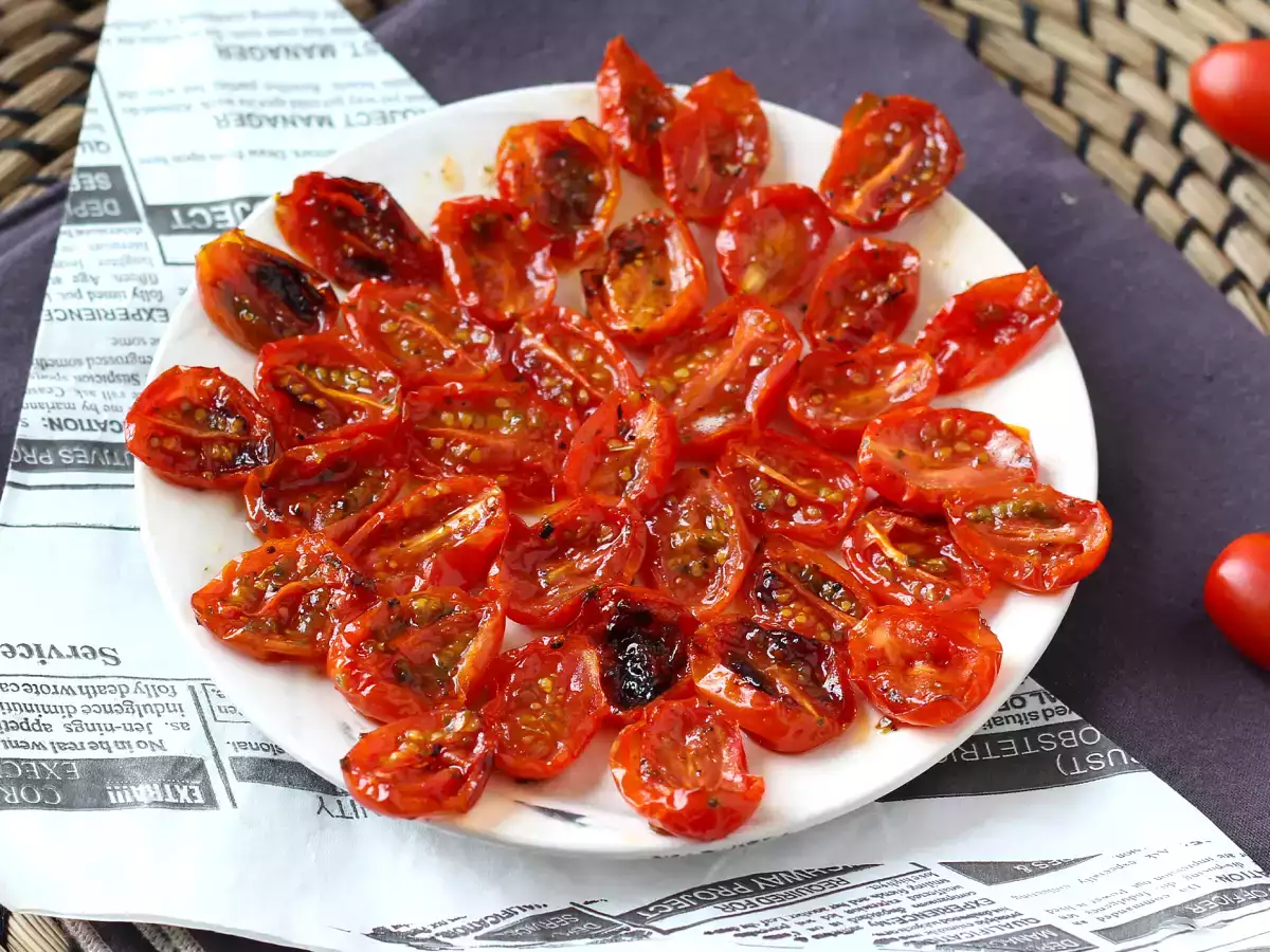 Gekonfijte cherrytomaten uit de airfryer - foto 3