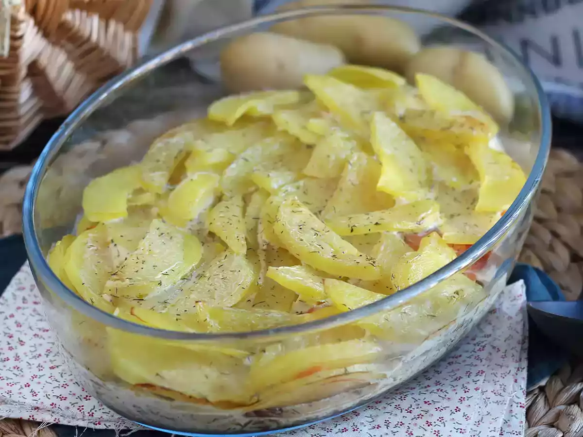 Gemakkelijke aardappelgratin met gerookte zalm!