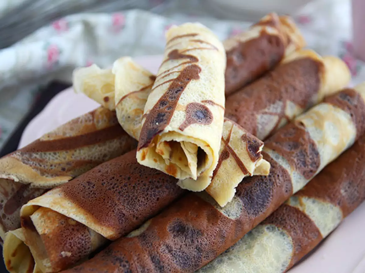 Gemarmerde pannenkoeken met vanille en chocolade - foto 2