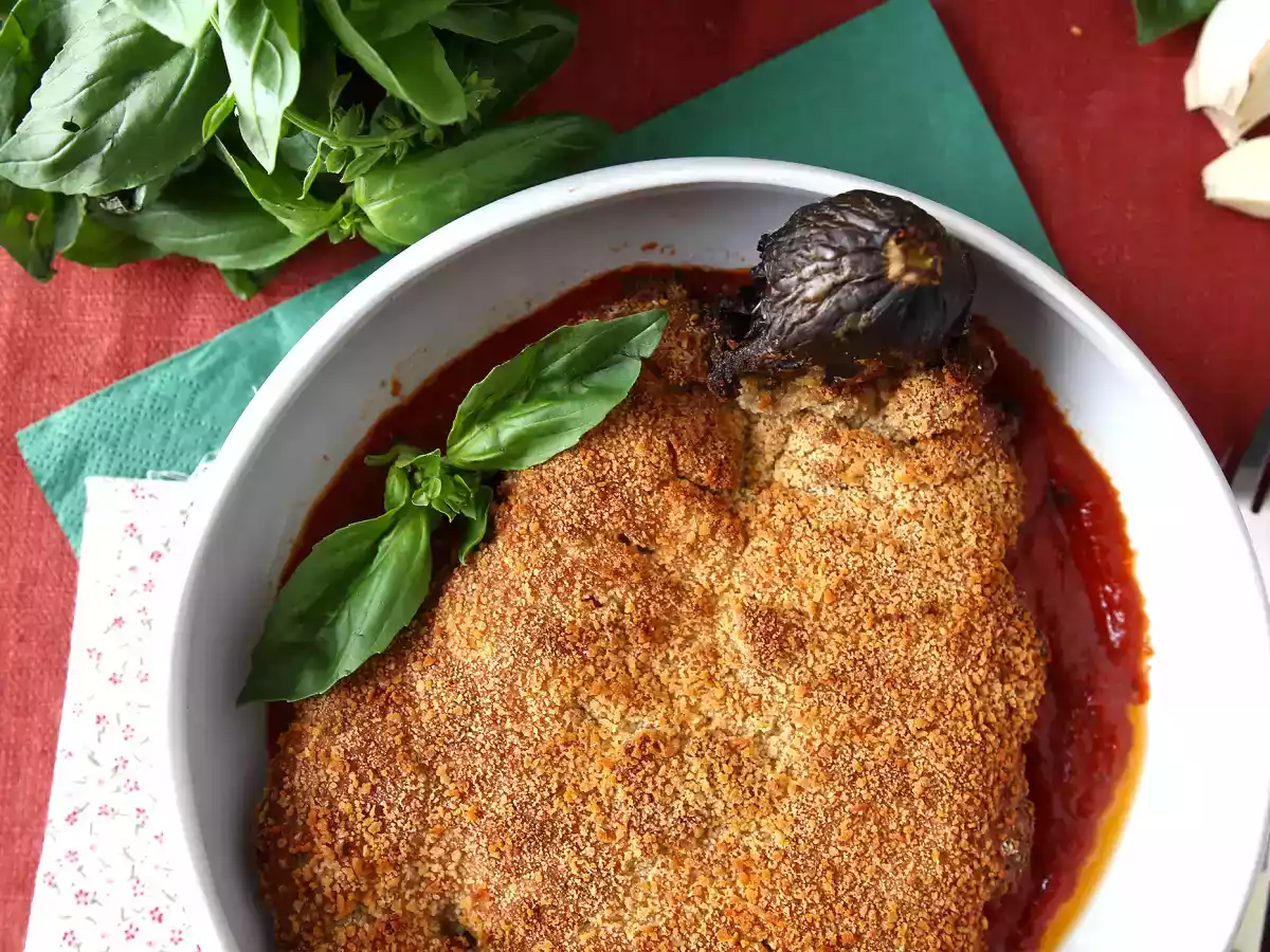 Gepaneerde aubergine Milanees maar dan vegetarisch - Air Fryer koken - foto 4