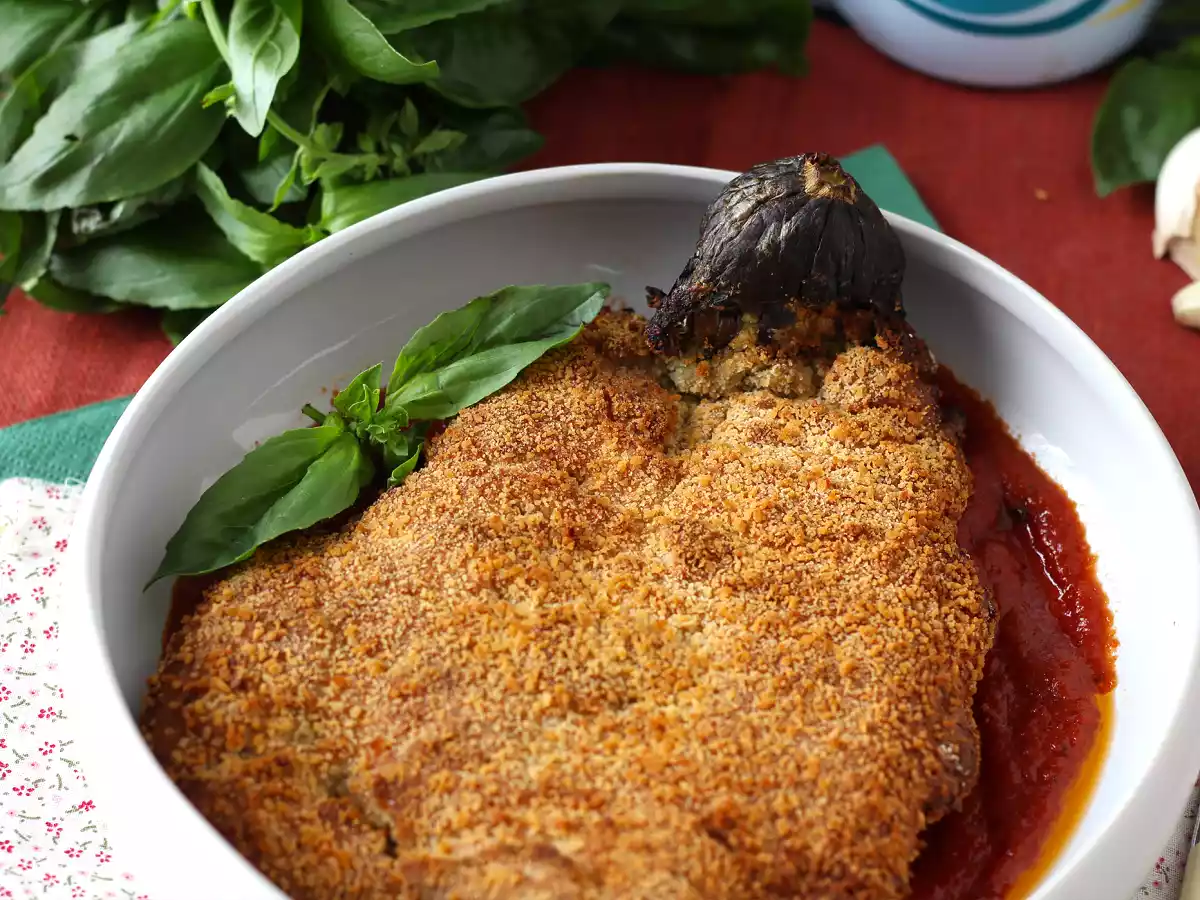 Gepaneerde aubergine Milanees maar dan vegetarisch - Air Fryer koken - foto 6