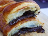 Gevlochten bladerdeeg met chocolade, foto 2