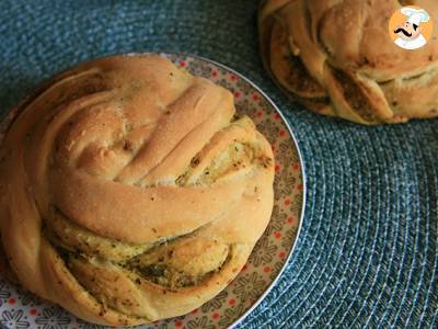 Gevlochten broodjes met groene pesto - foto 4