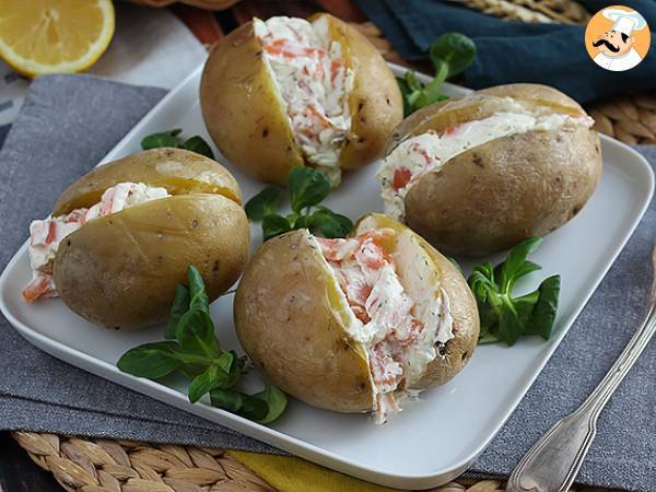 Gevulde aardappelen met gerookte zalm en fromage frais - foto 2