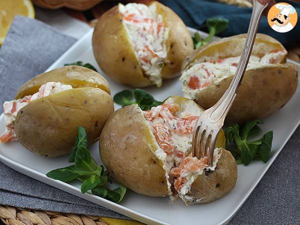 Gevulde aardappelen met gerookte zalm en fromage frais - foto 5