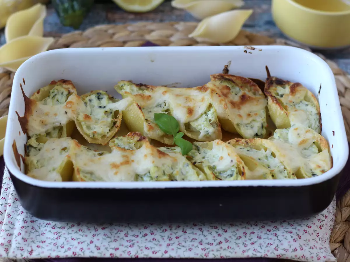 Gevulde conchiglioni met ricotta, courgette en citroen: romig en gegratineerd uit de oven - foto 6