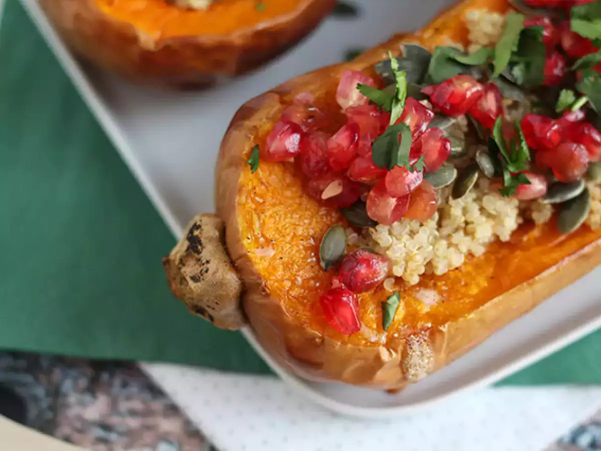 Gevulde flespompoen met quinoa en granaatappel - foto 5