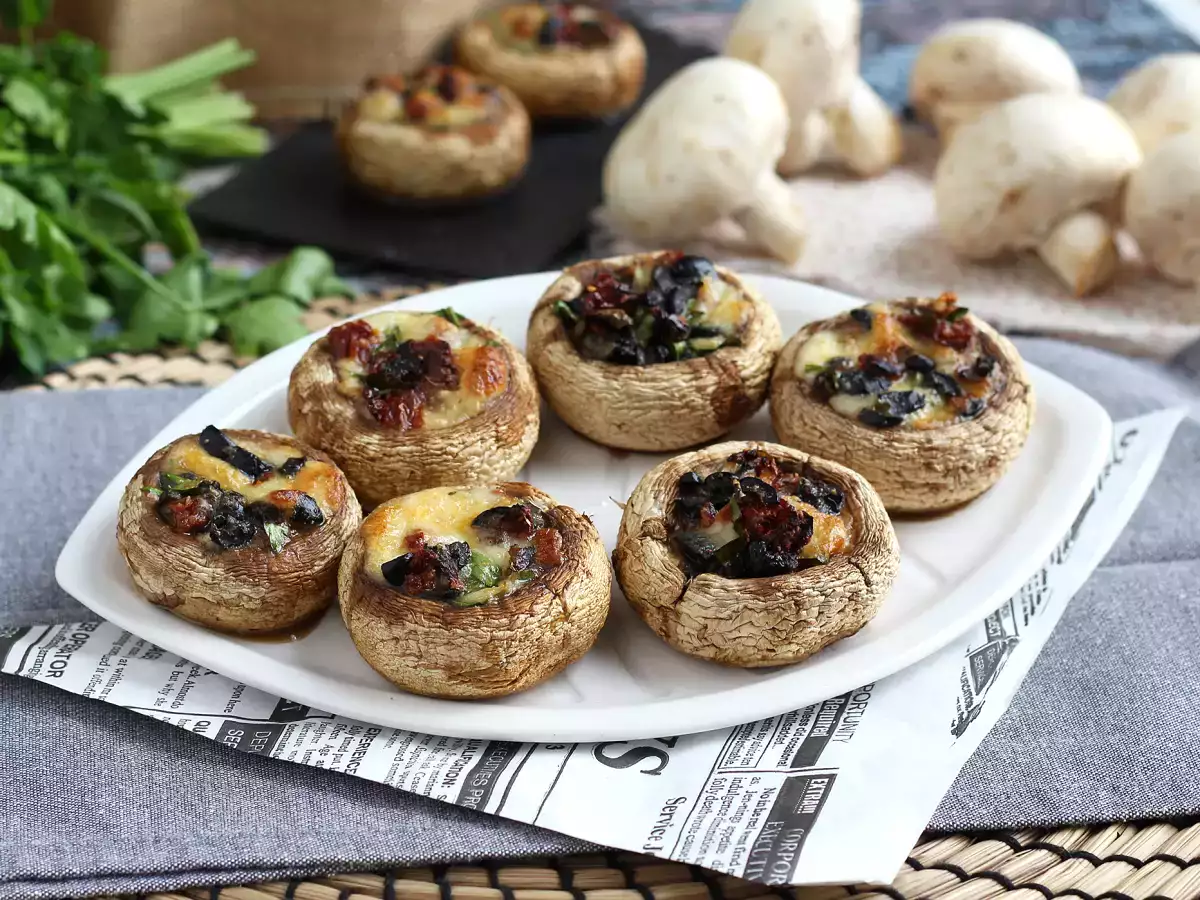 Gevulde ovengebakken champignons (een heerlijk idee voor bij het aperitief) - foto 3