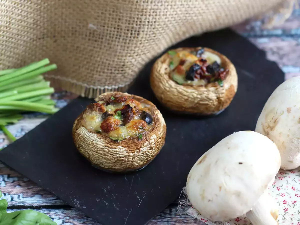 Gevulde ovengebakken champignons (een heerlijk idee voor bij het aperitief) - foto 4
