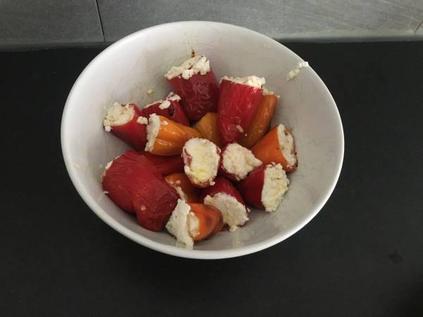 Gevulde paprika's met ricotta